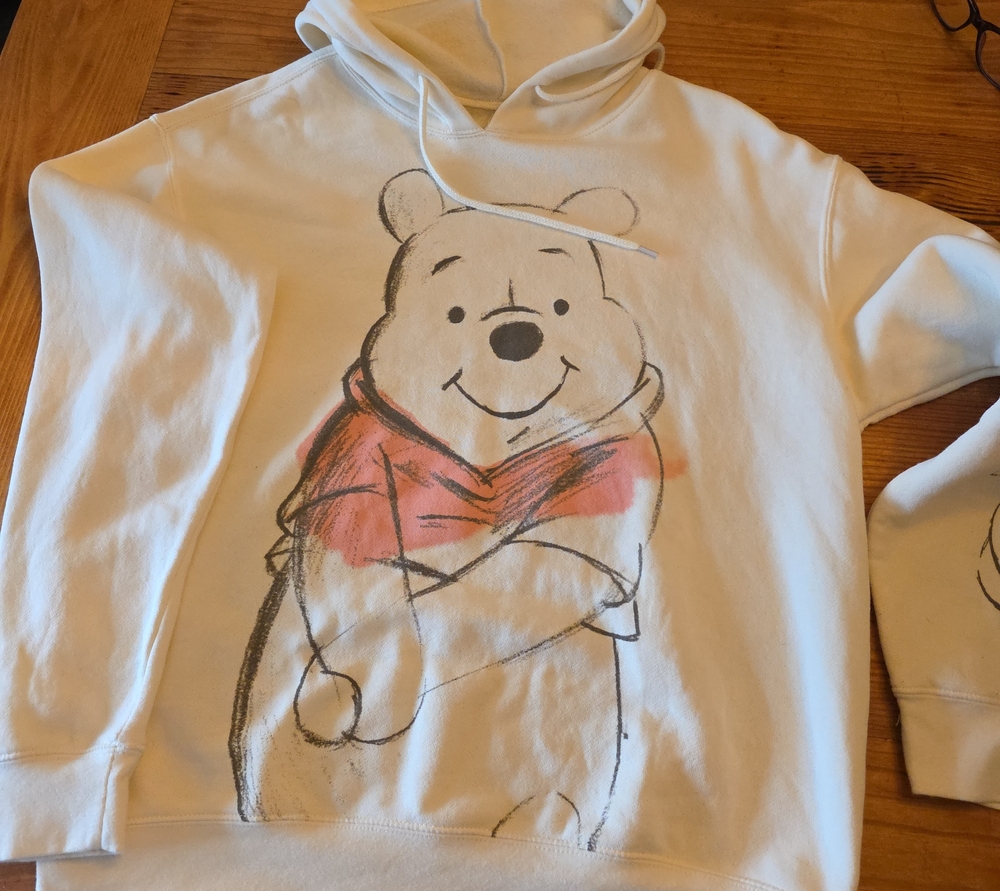 Disney Winnie the Pooh Cream Pullover with Black Logo